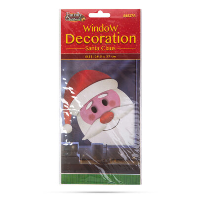 Decor Fereastra de Craciun - Mos Craciun - 28,5 x 27 cm