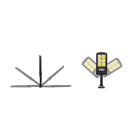 Lampa solara de Exterior - Izoxis cu Panou Exterior (120 LED-uri)