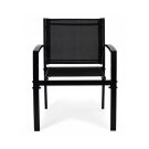 Set Mobilier de Gradina cu Cadru Metalic Gordon - Masuta de Cafea + Banca + 2 Scaune - Negru