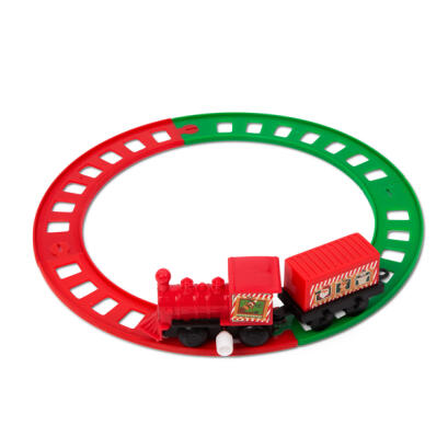 Tren de Craciun - cu Cheita - Rosu / Verde - 20 cm