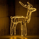 Decor de Exterior LED cu Ren de Craciun cu Sanie - 110 cm