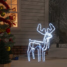 Decor de Exterior LED cu Ren de Craciun cu Sanie - 110 cm