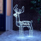 Decor de Exterior LED cu Ren de Craciun cu Sanie - 110 cm