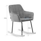 Scaun Balansoar Tapitat - Stil Scandinav „Isla”
