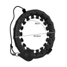 Cerc Hula Hoop cu Greutate si Masaj - Negru