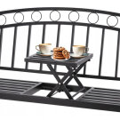 Banca GardenLine cu Masa Extensibila - 127 x 53 x 84 cm - Negru