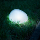 Lampa Solara cu Tarus - Forma de Piatra - Sticla Mata - 165 x 142 x 115 mm - LED Alb Cald