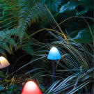 Lampa Solara LED - 12 Mini Ciuperci - Multicolor - 28,5 cm x 4 m