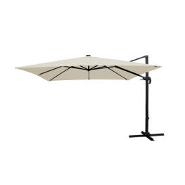 Umbrela Suspendata de Soare cu Iluminare Solara LED GardenLine - 3 x 4 m - Bej