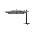 Umbrela Suspendata de Soare cu Iluminare Solara LED GardenLine - 3 x 4 m - Gri