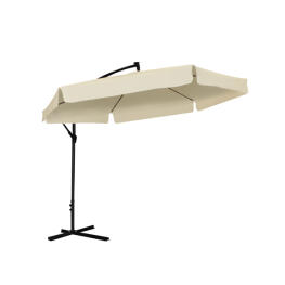 Umbrela Suspendata de Soare cu Iluminare Solara LED GardenLine “Banana” - 3 m - Bej