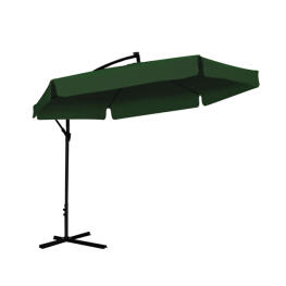 Umbrela Suspendata de Soare cu Iluminare Solara LED GardenLine “Banana” - 3 m - Verde