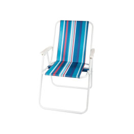 Scaun Pliabil de Camping - 75 x 51 cm - Dungi Albastre