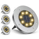 Set Lampi Solare LED Rotunde - 4 buc - 12,8 x 12 cm