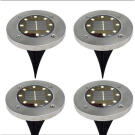 Set Lampi Solare LED Rotunde - 4 buc - 12,8 x 12 cm