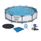 Set Piscina cu Cadru Metalic Bestway Steel Pro Max + Accesorii - 366 x 76 cm