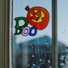 Decor de Halloween pentru Fereastra - Dovleac ”Boo”