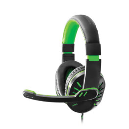 Gaming fejhallgató mikrofonnal - Esperanza Crow EGH330G - Zöld