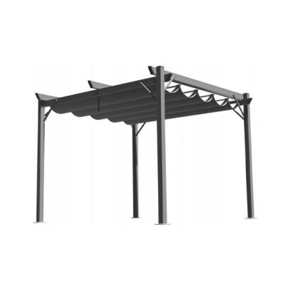 Kerti pergola 300x300x230 cm - Szürke