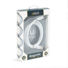 Mágneses adatkábel - MicroUSB - 2A - fehér