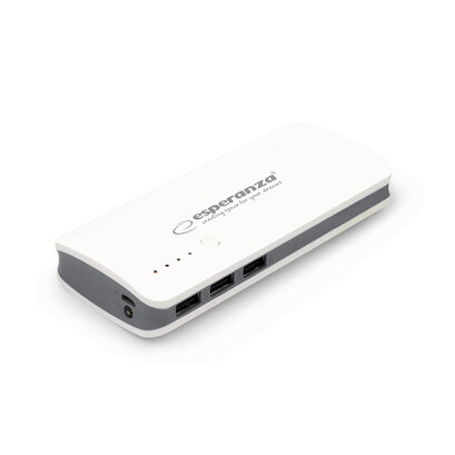 Powerbank - Esperanza Radium EMP106WE - 8000 mAh - Fehér, szürke