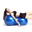 Széles fitnesz labda pumpával - 90 cm - Kék