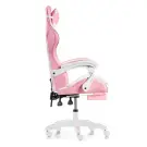 Scaun Gaming cu Suport Picioare - Pink