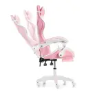 Scaun Gaming cu Suport Picioare - Pink