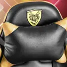 Scaun Gaming cu Suport Picioare - Negru-Auriu