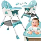 Scaun de Masa Bebe 3 in 1 - Reglabil, cu tava