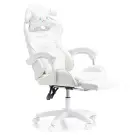 Scaun Gamer cu Suport pentru Picioare, pentru Copii - Alb