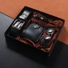 Set Cadou pentru Barbati - Portofel Negru, Curea, Ochelari de Soare si Bratara