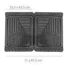 Set Covorase Universale din Cauciuc Auto - 72 x 47 cm, 71 x 43,5 cm - PVC - Negru