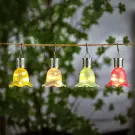 Floare Solară de Agățat - 4 Culori - 3 LED-uri Alb Cald - 17,5 x 9,5 cm