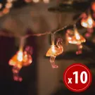 Ghirlandă LED - flamingo - 1,1 m - 10 LED-uri - alb cald - pe baterii