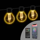 Șir de lumini inteligent - 100-240V - 25 LED-uri alb cald - 15 m - Bluetooth