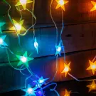 Ghirlanda Inteligentă în Formă de Stea RGB LED - Mod Muzical - Bluetooth și USB - 5 m