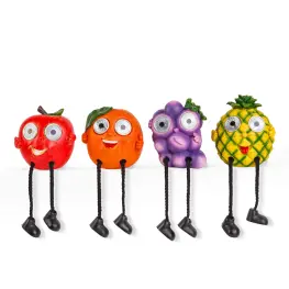 Figurine solare cu fructe și iluminare LED - 4 tipuri diferite - 8 x 17 cm