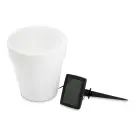 Ghiveci Solar cu 4 LED-uri Albe Reci - 16,5 x 19 cm