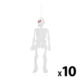 Set de Decorațiuni Halloween - Schelete Fosforescente - Pachet de 10 Bucăți