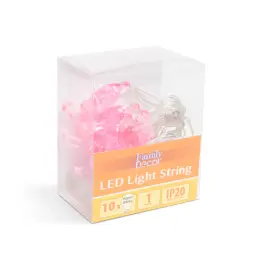 Ghirlandă LED - flamingo - 1,1 m - 10 LED-uri - alb cald - pe baterii