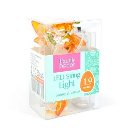 Ghirlandă LED - Iepurași și Morcovi - 2 m - 20 LED-uri - 2 x AA