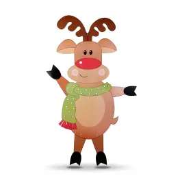 Decorațiune de Crăciun - Figurină Ren - Hârtie - 90 cm