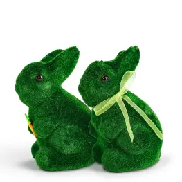 Decorație de Paște, Iepuraș Pluș Verde, 15 cm