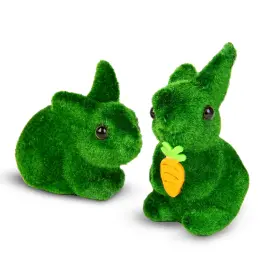 Decorațiune de Paște, Iepure Pluș Verde, 10 cm