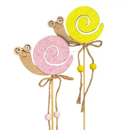 Decorațiune de grădină cu țăruș - Melc - 32.5 cm - în două culori