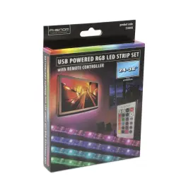 Set Bandă LED pentru Iluminat de Fundal TV 24 - 38 - RGB, cu Alimentare USB