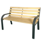 Banca de grădină pentru copii - 81 x 38 x 56/30 cm - oțel/lemn