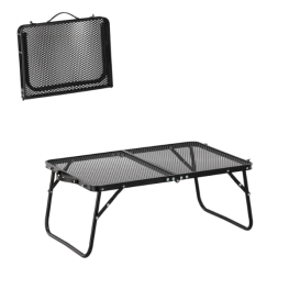 Măsuță de camping pliabilă, negru, 60x40x26,5 cm