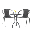 Set de mobilier de grădină Bistro Gri - masă și 2 scaune
